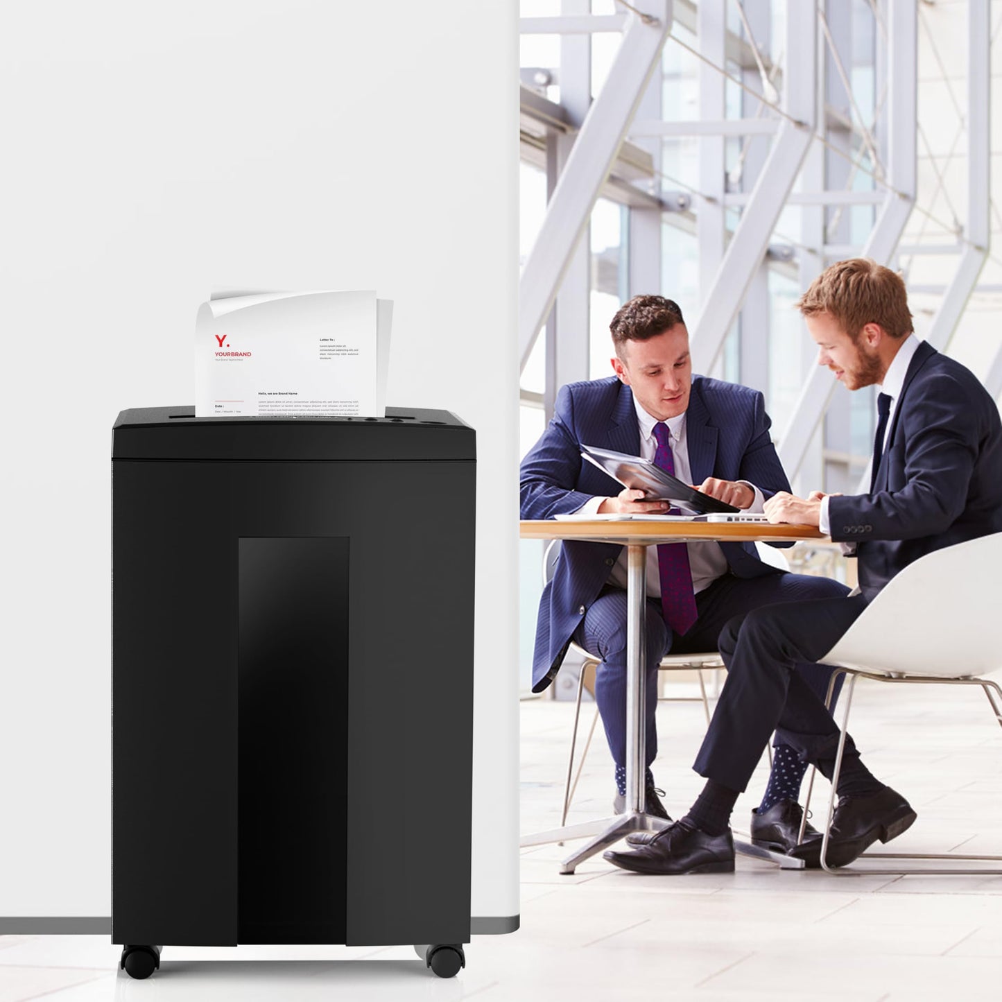 WOLVERINE 18-Sheet Shredders for Home Office Heavy Duty P-4 Security Level Crosscut Paper Shredder Paper/CD/Card Ultra Quiet Paper Shredder for Home with 6 Gallons Pullout Waste Bin SD9113(Black ETL)