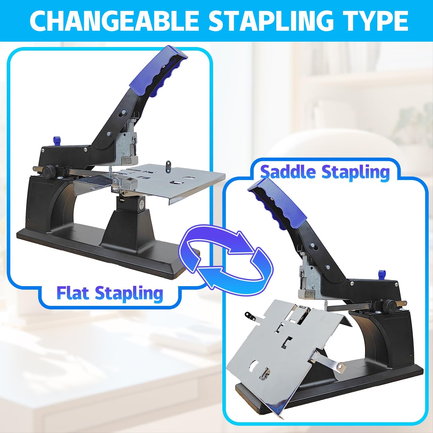 Rayson SH-03 Saddle Stapler/Heavy Duty Manual Stitch Stapler Can Saddle Stapling or Flat Stapling