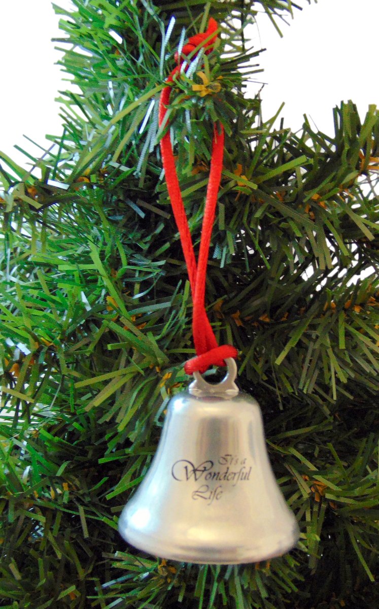 It's a Wonderful Life Bell Christmas Ornament Movie Steel Ribbon USA Made