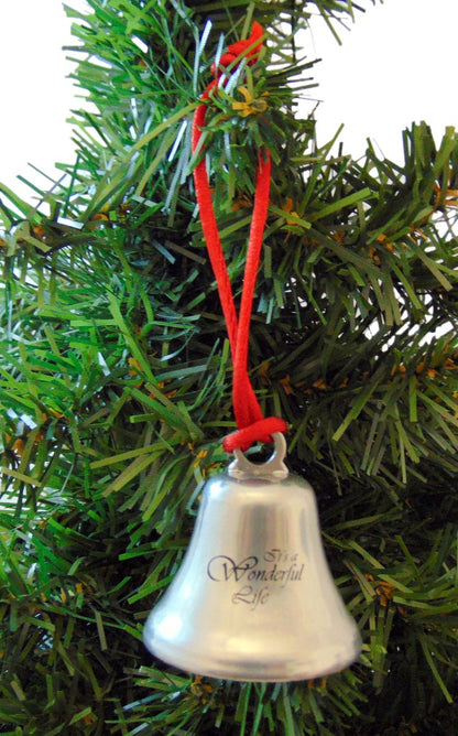 It's a Wonderful Life Bell Christmas Ornament Movie Steel Ribbon USA Made