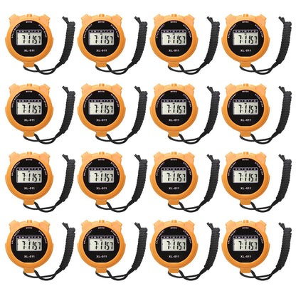 16-Pack Multi-Function Electronic Digital Sport Stopwatch Timer, Large Display with Date Time and Alarm Function, Sports Coaches Fitness Coaches and Referees