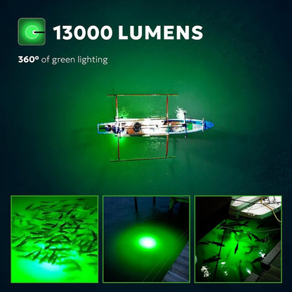 LED Underwater Fishing Light - Fish Attracting Submersible Light | IP68 Waterproof, 45W-200W Options