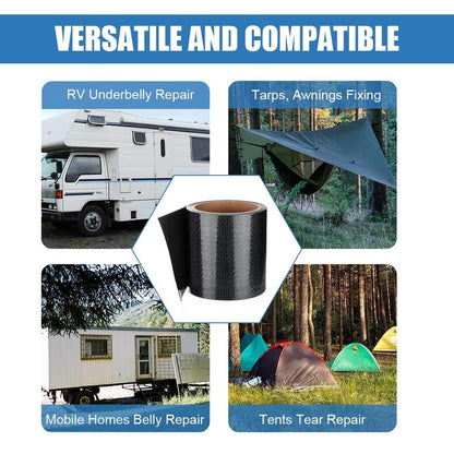 Ramkle RV Underbelly Tape, 4" x 20' RV Underbelly Material, Waterproof Tape with Permanent Sealing Adhesive for RV, Camper Travel Trailer, Mobile Home, Tear Repair Patch