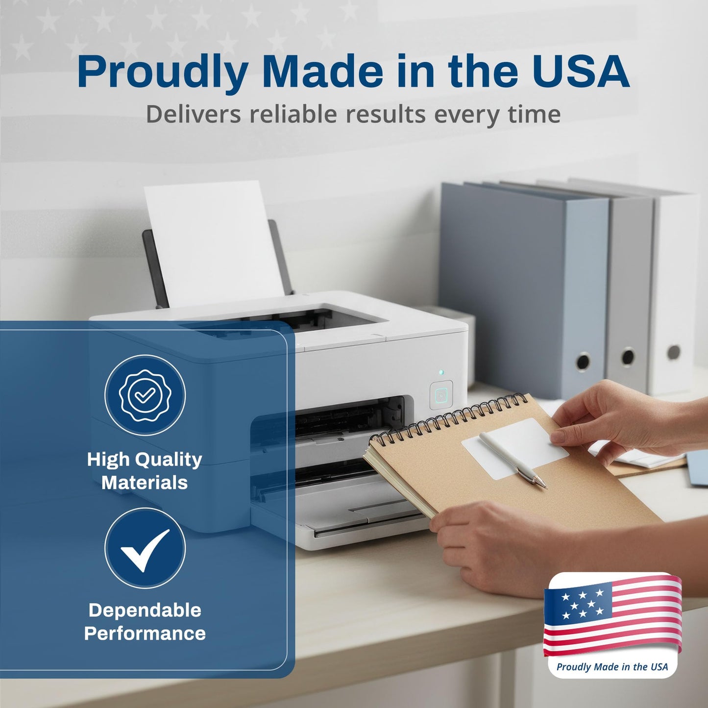 RAPID LABELS Printable Matte White Shipping Labels Stickers – 4"x3.33" Laser/Inkjet Compatible (6 per Sheet) 25 Sheets - 150 Total Multipurpose Self-Adhesive Labels to Write on/Print On | Made in USA