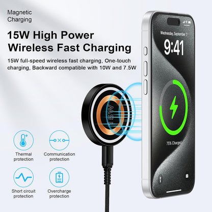 Samsung Wireless Charger Android Fast Charging Pad Wireless Phone Charger for Samsung Galaxy S25 S24 Ultra S24+ S24 S23 S22 S21 S20, Magnetic Magsafe Wireless Charger for iPhone 16 Pro Max Plus 15 14