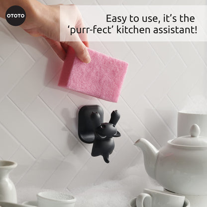 OTOTO Cute Sponge Holder for Kitchen Sink - Dishwasher Safe Organizer, Compact Sink Accessories, Dish Sponge Holder