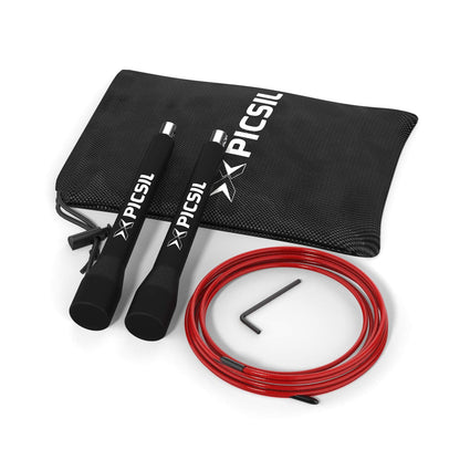 PICSIL High Speed Jump Rope, 360 Degree Spin, Double Bearing System, Made of ABS, Home Workout, Boxing, Fitness & Conditioning, Adaptable for Men, Women and Children