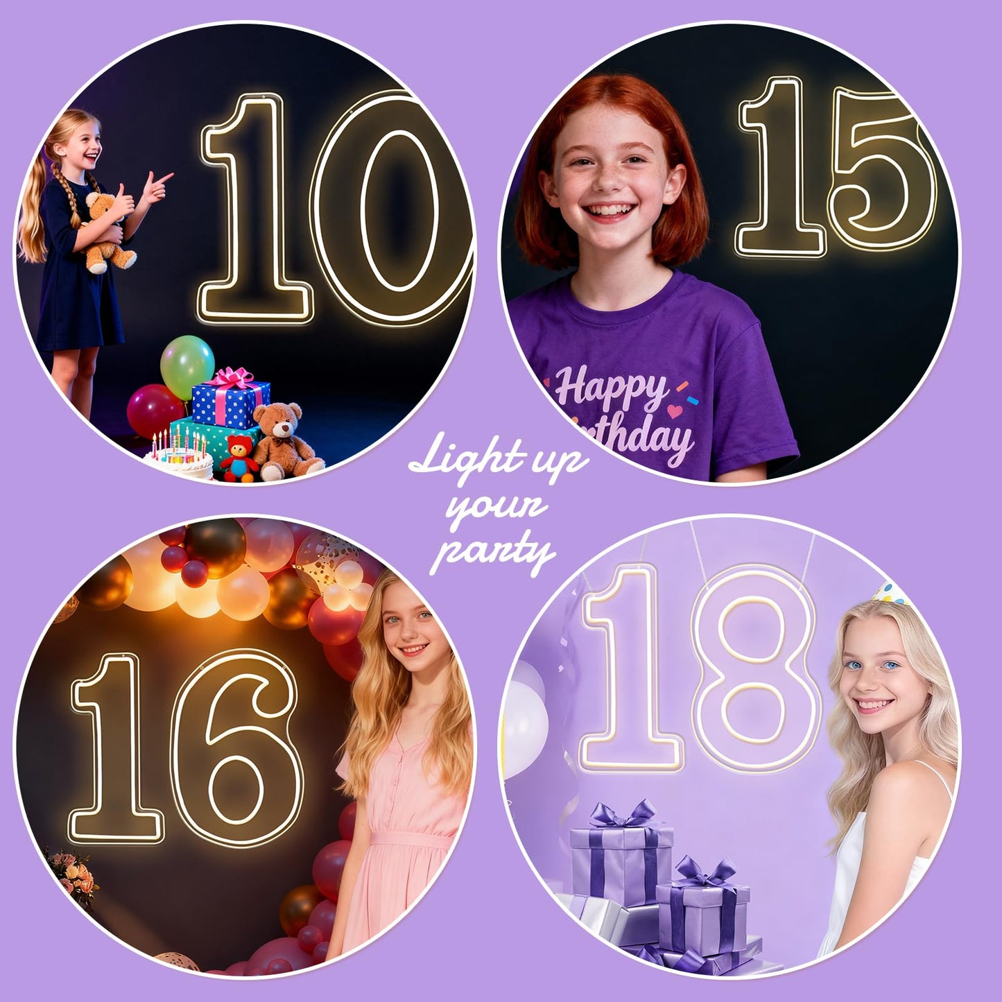 RUMONZS LED Acrylic Light up Number, Decorative Transparent Light up Letters USB Powered Big Number Sign Light for Birthday, Night Light, Party, Anniversary, Christmas, Home Decor, Wedding 12'' (number1)