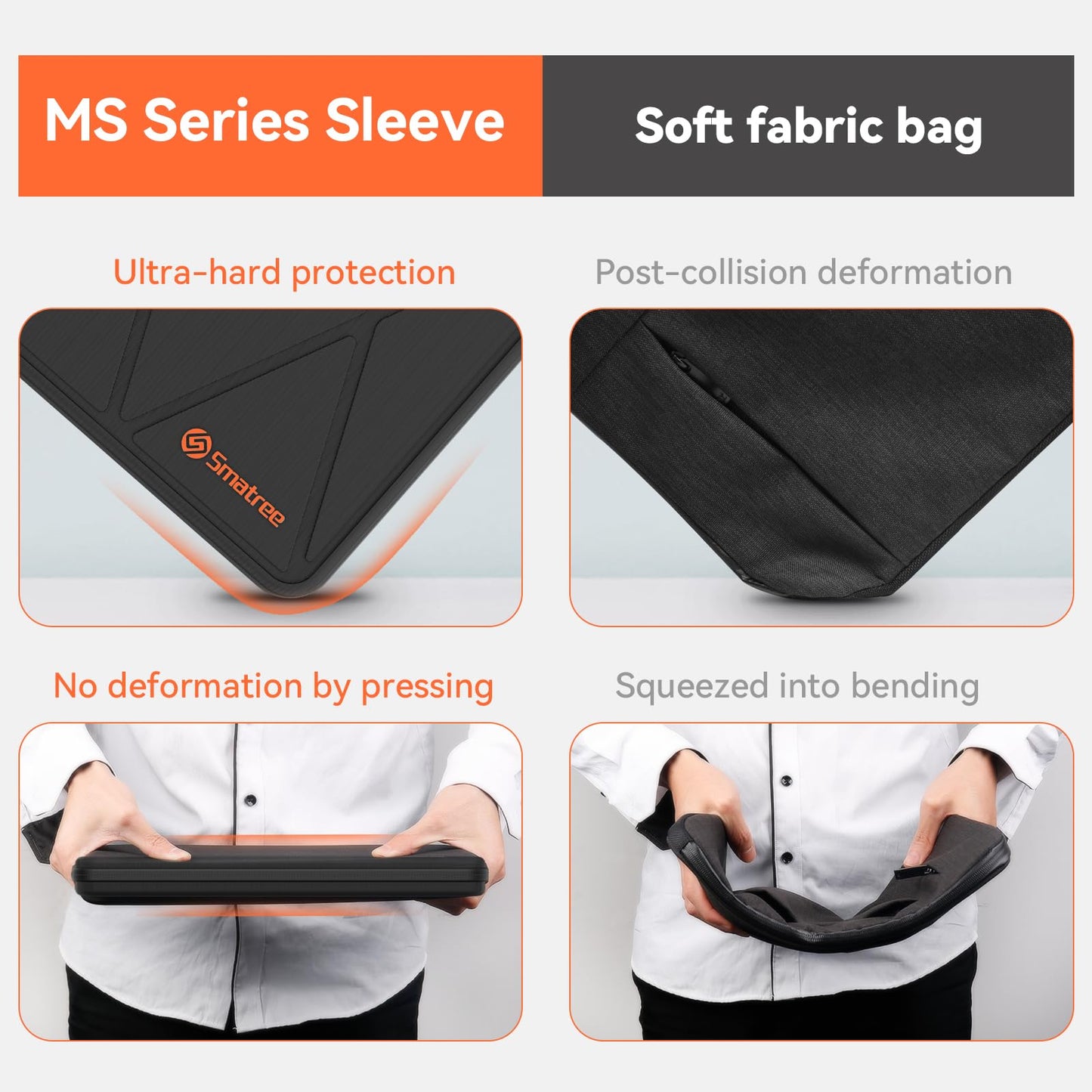 Smatree MS54T Hard EVA Protective Sleeve Case with Stand Compatible for 14 inch ASUS Vivobook 14 Notebook Bag
