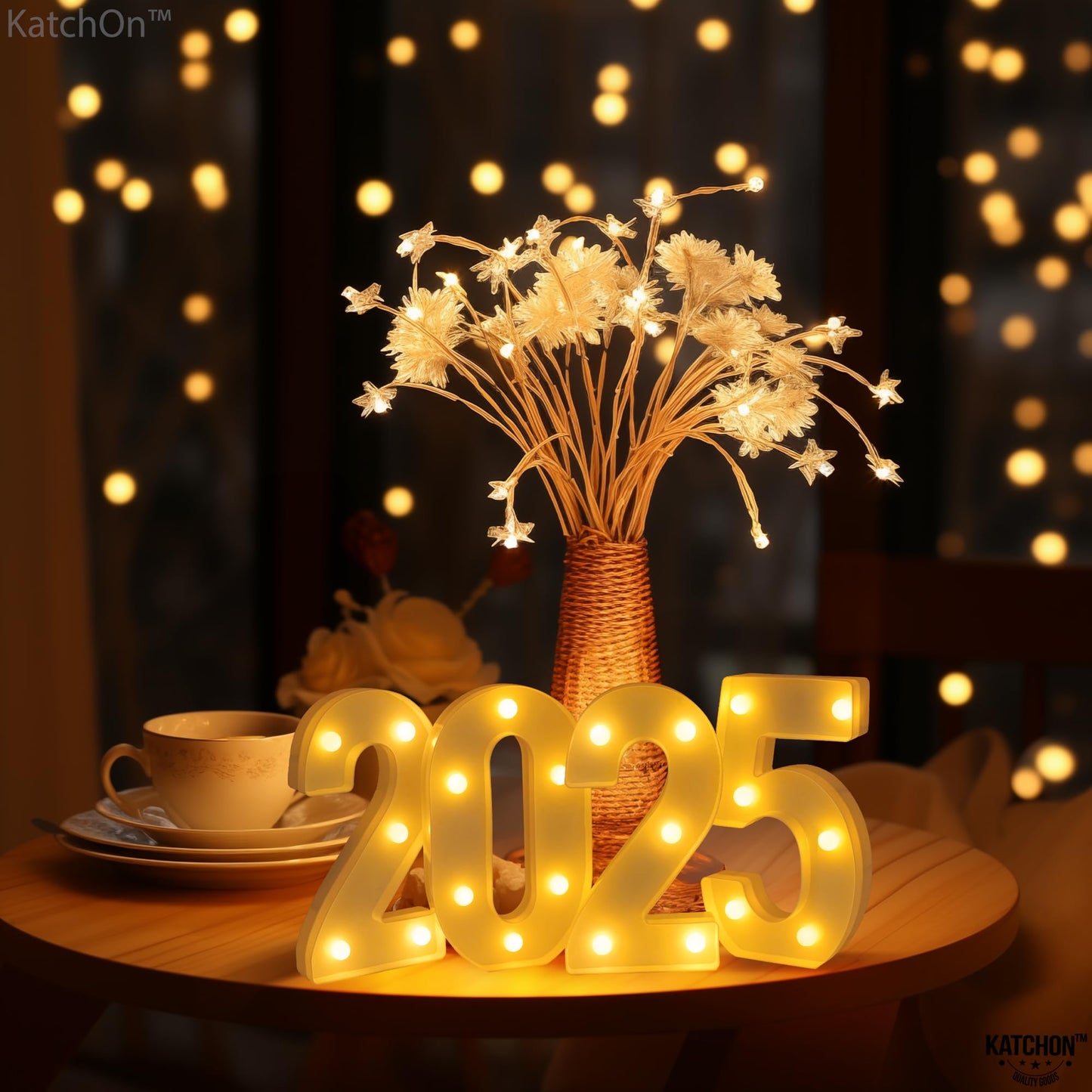 KatchOn, LED Light Up Numbers 2025-8.2 Inch, Light Up 2025 Sign | 2025 Number Light Up Sign for Happy Graduation Decorations 2025 | LED Graduation 2025 Sign for 2025 Graduation Party Decorations