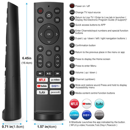 Replacement for Google-Chromecast-Remote, for Chromecast with Google TV Remote 4K/HD & Google TV Streamer 4K(Only for Snow Chromecast Google)