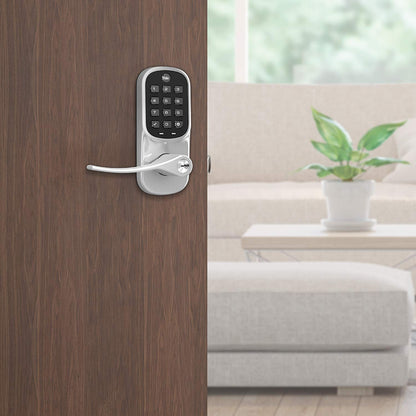Yale Assure Lever - Keypad Lever Lock (for Doors with no deadbolt) - Keyless Entry with pin Code Unlocking and one-Touch or Auto-Locking - Black Suede