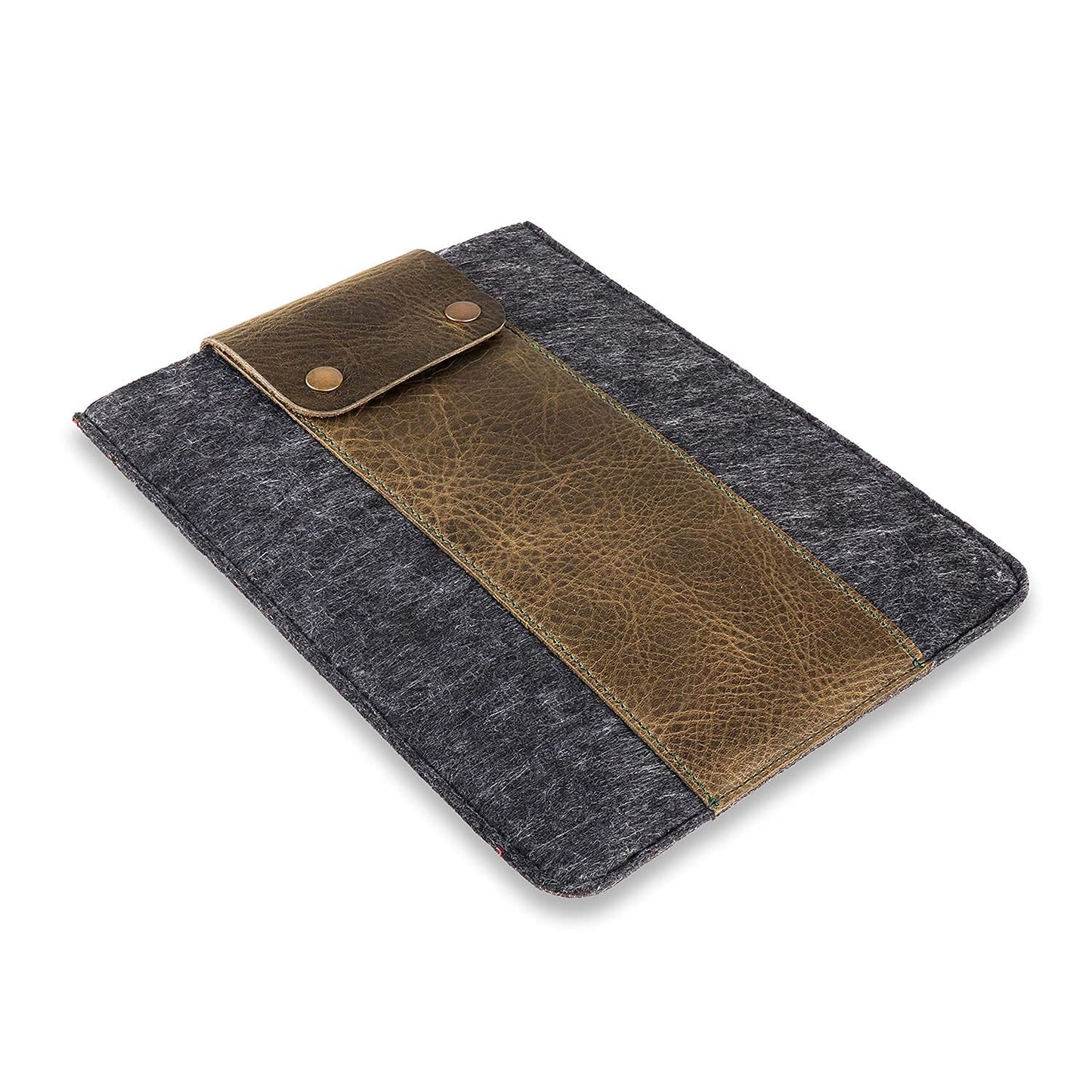 MegaGear Genuine Leather Tablet Sleeve Case for iPad Pro 11 inches, All Generations iPad Air & iPad (Green, 12.9 Inch)