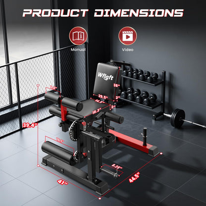 Leg Extension and Curl Machine,Adjustable Leg Curl Machine for Home Gym,4 in 1 Lower Body Workout Machine with 1000LB Capacity,Leg Workout Equipment Compatible with 1" and 2" Plates
