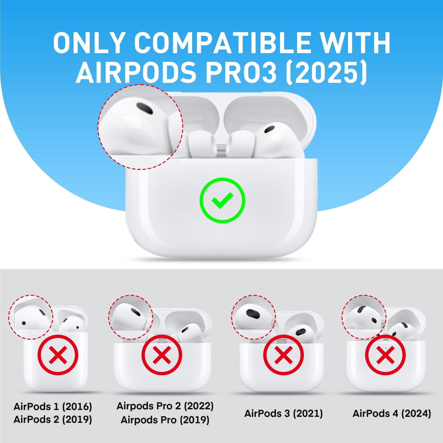 Maxjoy for AirPods Pro 3 Case Leather, Airpods Pro 3 Leather Case Cover with Keychain Compatible with Apple Airpod Pros 3rd Generation 2025 (Front LED Visible),Brown