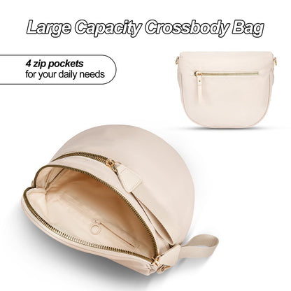 Checkered Crossbody Bag,Nylon Bum Bags for Women Crossbody,Spacious Sling Bag Purse Fanny Packs with Shoulder Strap