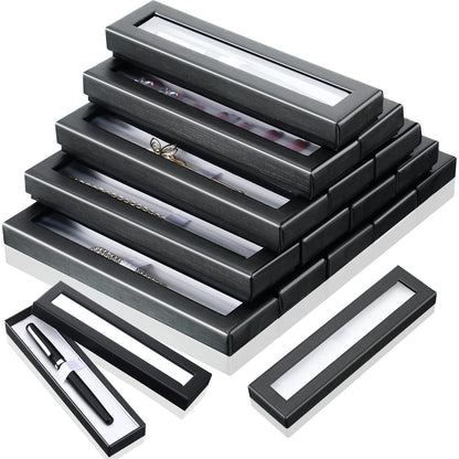 Spakon 16 Pcs Pen Gift Box Empty Cases with Clear Lid Jewelry Ballpoint Display Case Empty Present Collection Cases for Business Birthday Souvenir Office Supplies Father Mother Day Graduate