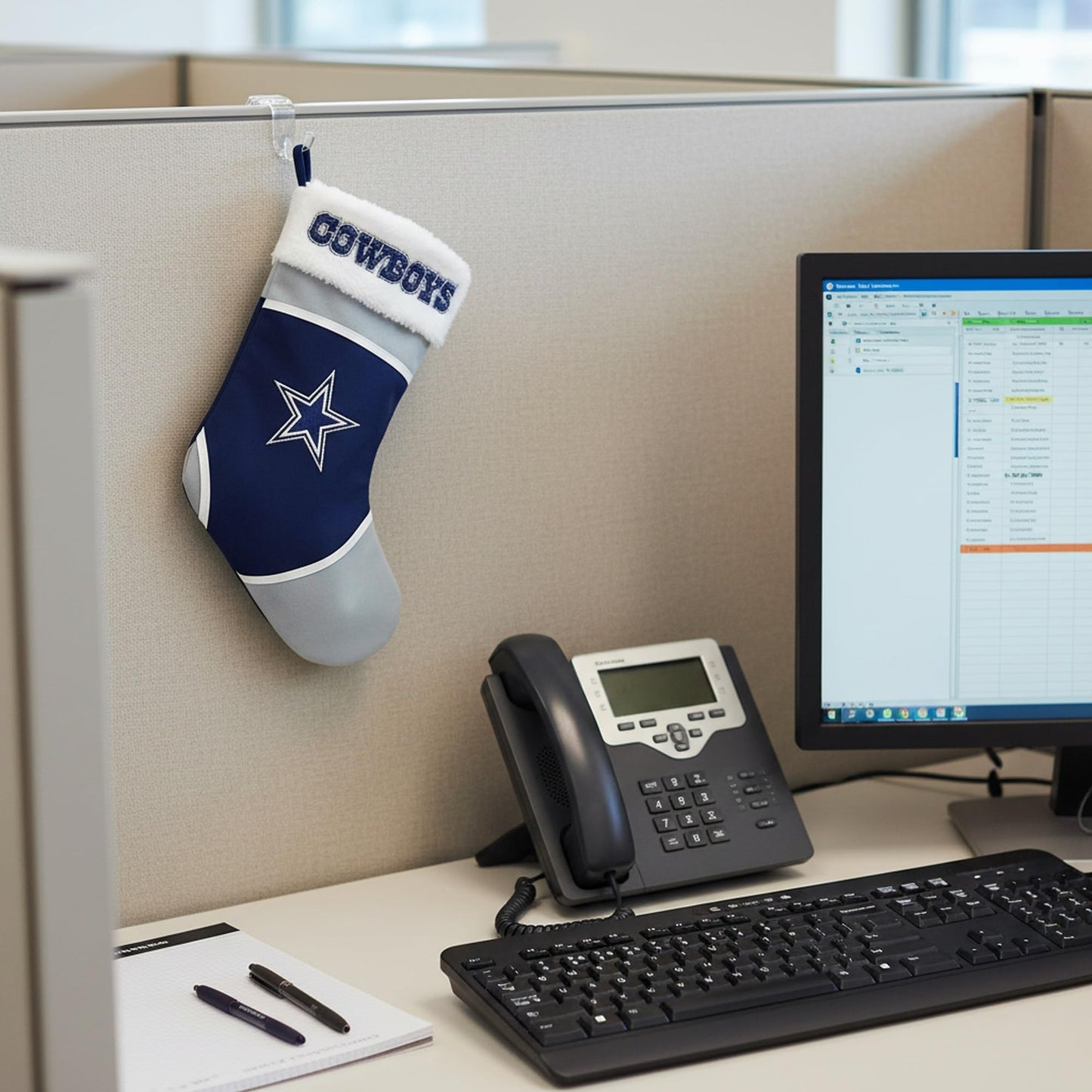 FOCO Dallas Cowboys NFL Christmas Stocking – Plush Limited Edition Holiday Stocking – Represent The NFC East and Show Your Team Spirit with Officially Licensed Football Fan Decorations