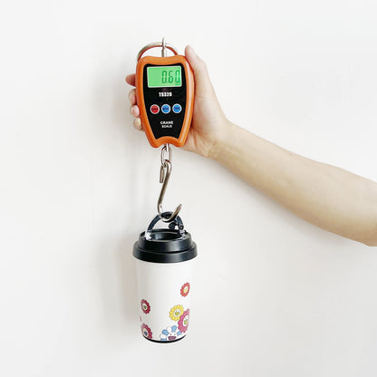 Outmate Digital Crane Scale 300kg/660lbs 200kg/440lbs with LED Handheld Mini Hanging Scale for Garage Farm Hunting Fishing Etc(200kg/Plastic Shell/Orange)