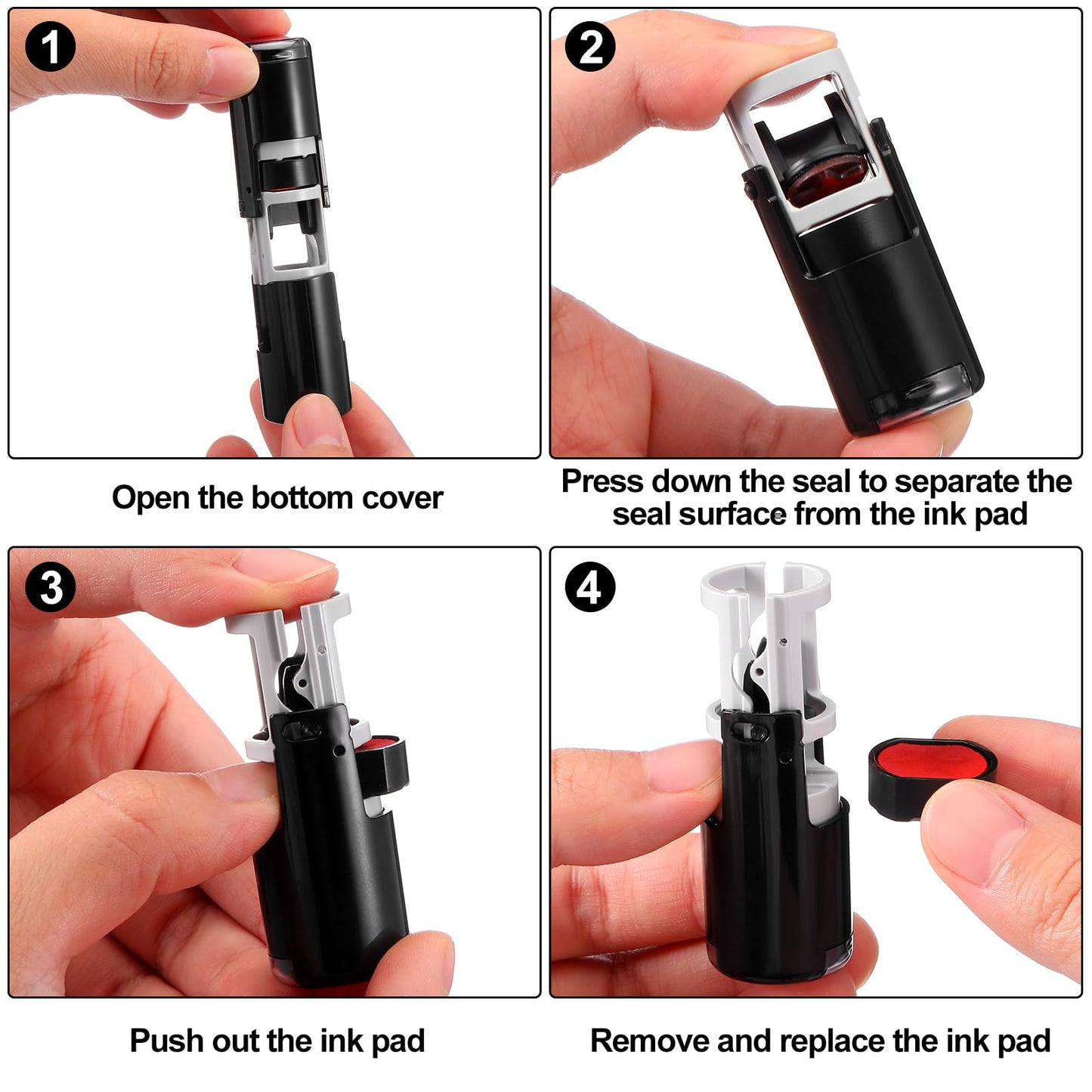 Supervitae 2 Pack Solid Star Print Stamps Red Ink Star Stamper Mini Self Inking Stamps for Classroom Party Educational Learning Activities Craft Supplies