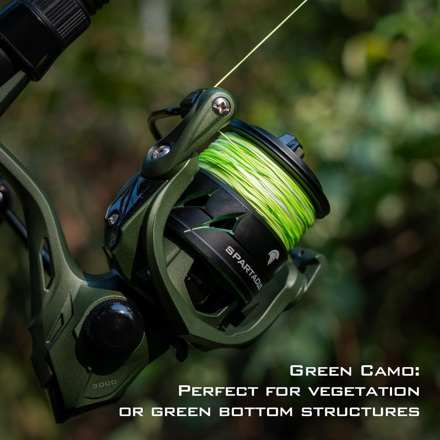 KastKing Superpower Silky8 Braided Fishing Line, Grass Green, 8 Strand, 15LB, 150Yds