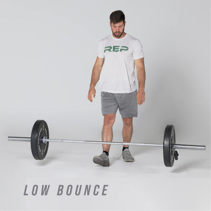 REP Fitness Rubber Bumper Plates, 10 LB Set, Olympic Standard Weights, Shock Absorbing Low Bounce Design, For Home Gyms, Fitness Centers, Strength Workouts, Barbell Use