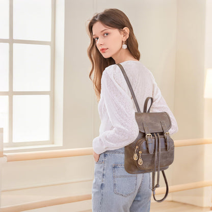 Dora & Liz Mini Backpack Purse for Women Leather Fashion Cute Small Backpacks Lightweight Travel Ladies Shoulder Bags