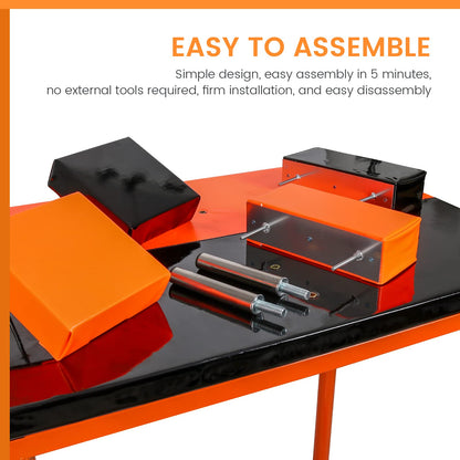 INNOLIFE Professional Arm Wrestling Battle Table - Perfect for Wrist Strength Competitions Adult - Orange Black