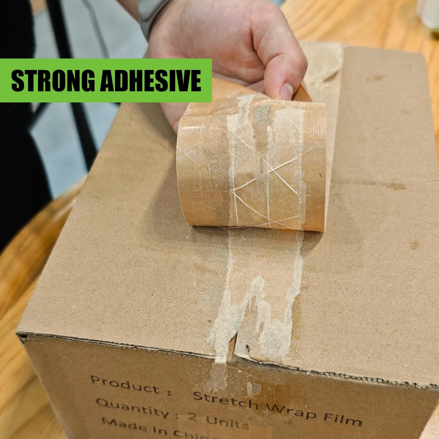 HZCOYIM 2 Rolls Value Pack - 2.75inch x 450ft Long Length Reinforced Water-Activated Brown Kraft Paper Tape for Heavy Duty Packaging, Moving and Industrial Use