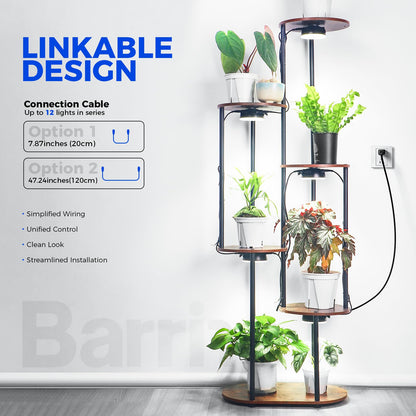 Barrina LED Grow Light Puck, 5000K, 36W (4 x 9W), Aluminum, Model OG09-B4, 4 Packs, Linkable, Full Spectrum,