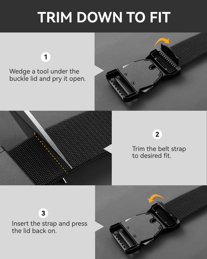 CHAOREN Stretch Tactical Belt Men - 1.5" Nylon Work Belt for Military EDC - Quick Release for Utility EMT Hiking