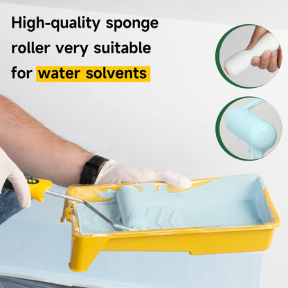 VOOMEY Mini Paint Roller Covers，High Density Foam Paint Roller，4 Inch Foam Roller Paint, 24 Pack,Fits All Flat Surfaces, Including Kitchen Cabinets, Doors, Tables, Etc.