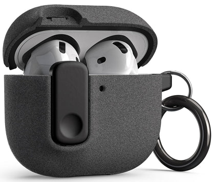 VRS DESIGN Modern Lock Case for Apple Airpods 4th Generation (2024), Rugged Protection with Secure Lock for Airpods 4 Case (Sandstone) [US Patent Registered]