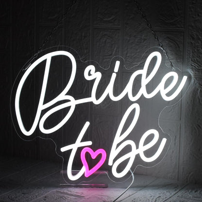 UExnkj-Y Bride to Be Neon Sign Wedding Light Signs White Led Neon Light Signs USB Dimmable Led Lights Sign for Bachelorette Engagement Party Bridal Shower