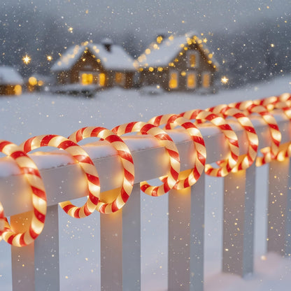 Watereem 360 LED Christmas Lights, 40 FT Candy Cane Rope Lights, Waterproof Xmas Tree Light, Connectable Tube Light Plug in for Indoor Outdoor Garden Yard Holiday Wedding Festival Party Decoration