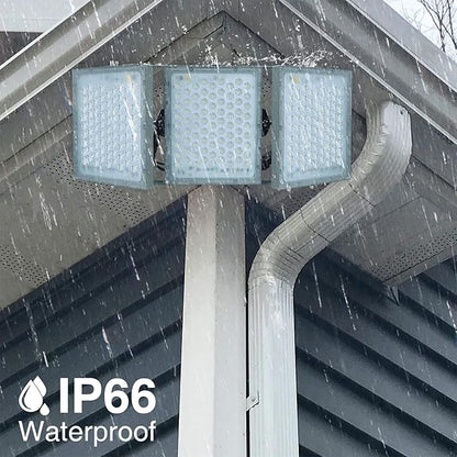 STASUN LED Flood Light Outdoor, 450W 40500lm Outdoor Lighting with 330° Wider Lighting Angle, 5000K, 3 Adjustable Heads, IP66 Waterproof LED Security Area Lights for Yard, Stadium, Parking Lot