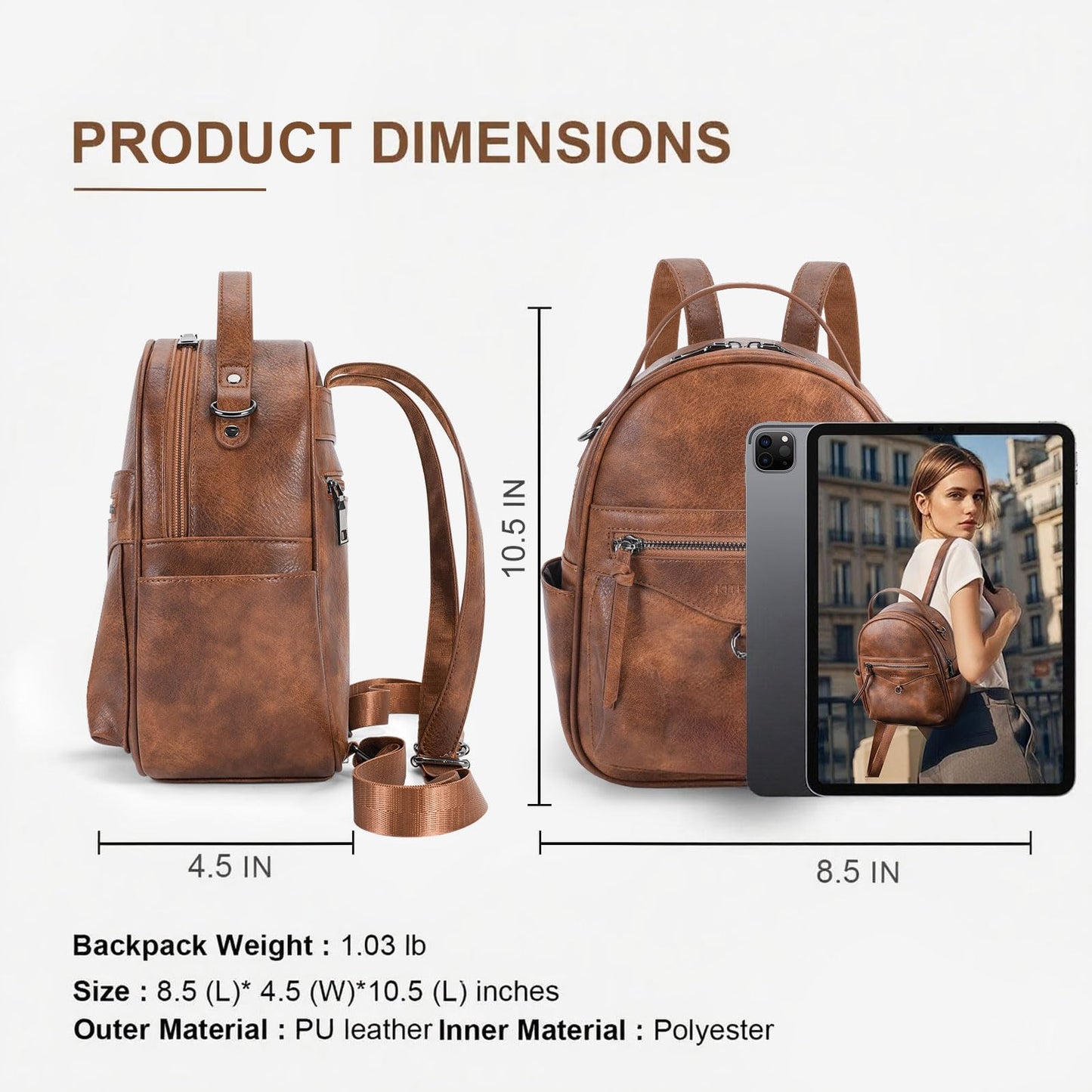 KITEVIUN Mini Backpack Purse for Women Fashion Cute Small Travel Backpacks Daypacks Shoulder Handbag