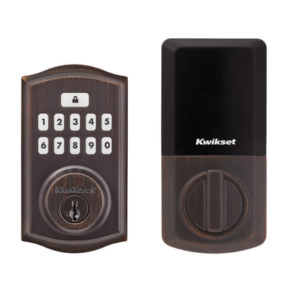 Kwikset SmartCode 260 Keyless Entry Electronic Keypad Deadbolt Door Lock with Auto-Lock, Custom User Codes, Advanced Security in Satin Nickel Contemporary