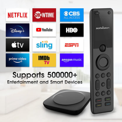 SofaBaton X1 Universal Remote Control with Hub, All in one Remote with Smart APP Setting, One-Touch Activities,Control 60+ Devices, Compatible Alexa & Google Assistant for Voice Control