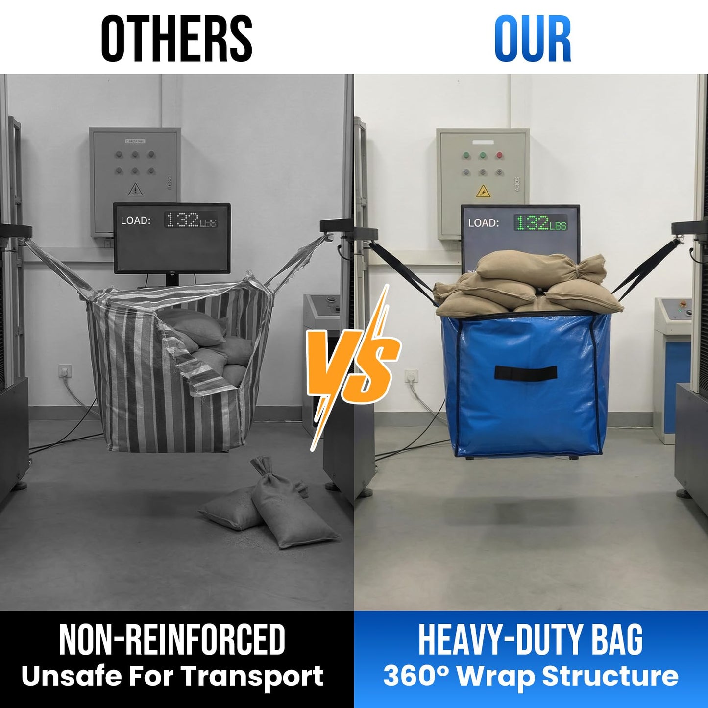 TAILI Extra Large Moving Bags, 2 Pack Blue Heavy Duty Totes For Storage with Visible Window, Wrap Around Handles, Storage Bags for Space Saving, Alternative to Moving Boxes