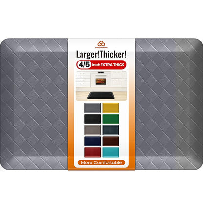 TranquilMoments 4/5 Inch Extra Thick Kitchen Mats for Floor,Non Slip Anti Fatigue Kitchen Rugs,Waterproof Stain Resistant Sink Mat,Cushioned Standing and Comfort Mats for Office (17"x24" Grey)
