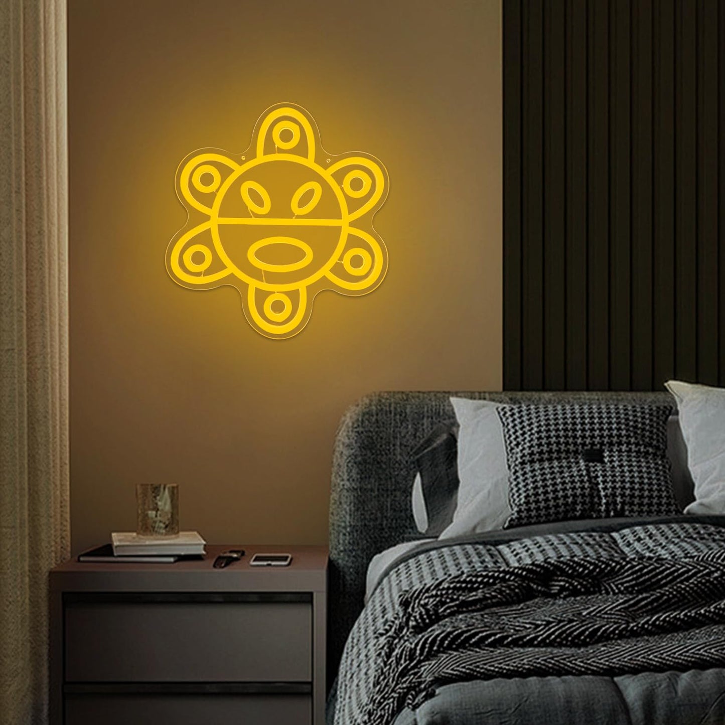 Puerto Rico Taino Sun Neon Sign for Wall Decor Taino Neon Light Navidad Puerto Rico Wall art Dimmable Light Up Sign for Christmas Birthday Gifts