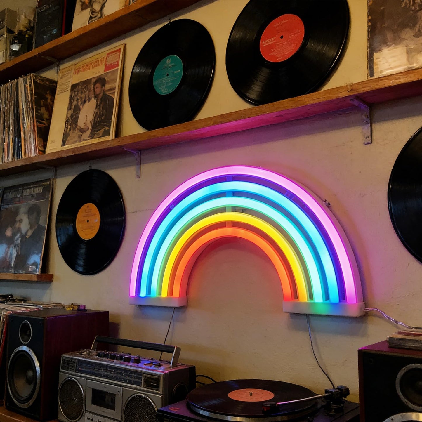 Nordstylee Neon Rainbow Light Signs,Led Rainbow Night Lights Decor Lights for Kid's Gift, Wall, Birthday Party, Christmas, Wedding Decoration