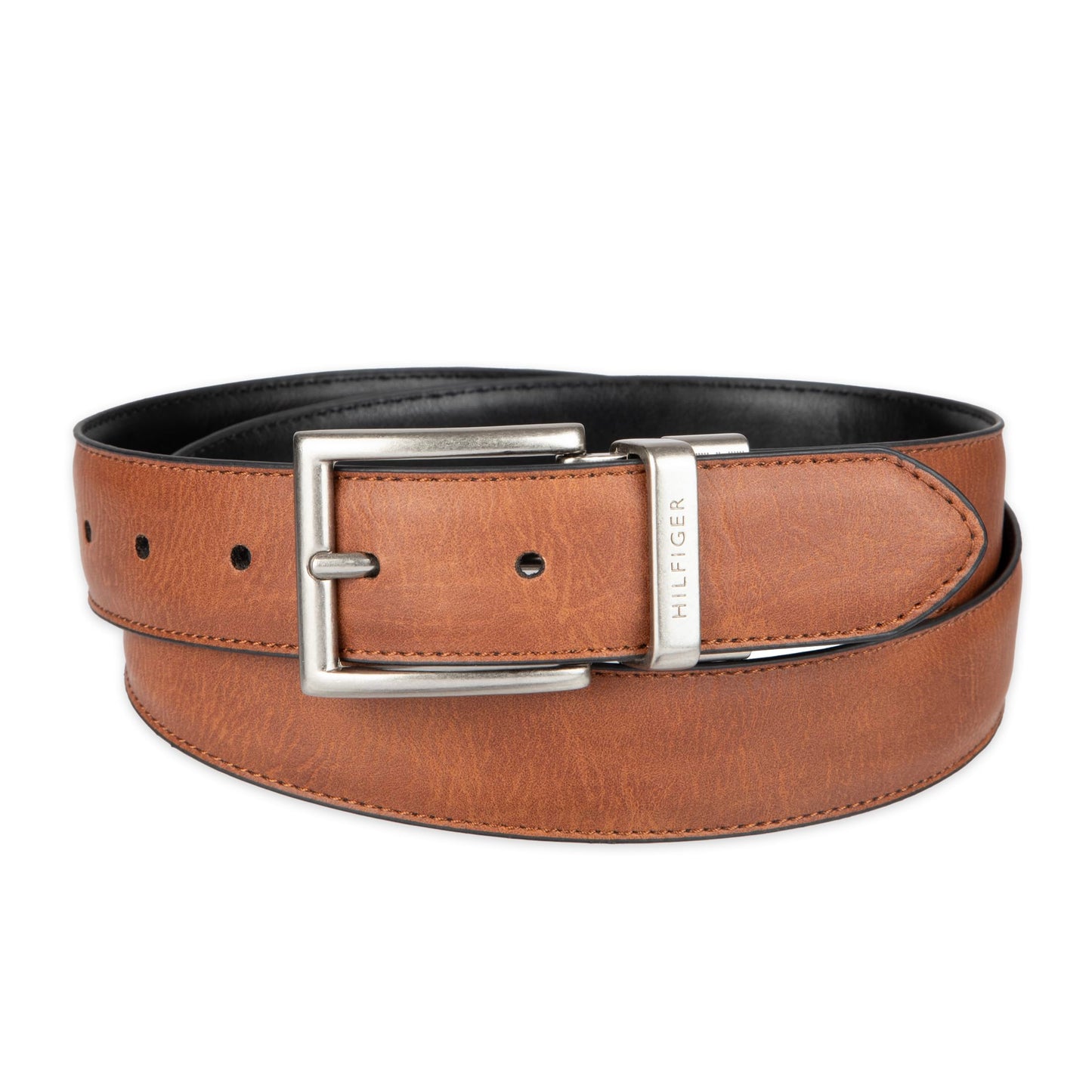Tommy Hilfiger Men's Reversible Belt, Cognac/Black, 36