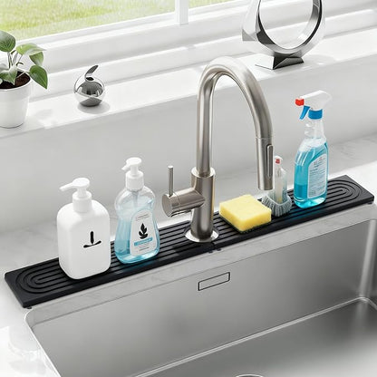 Stone Faucet Mat for Kitchen Sink, Large Fast Drying Stone Faucet Mat for