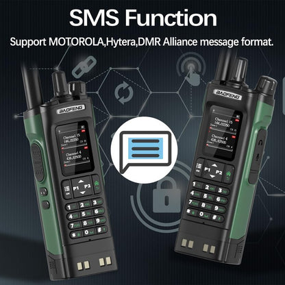 BAOFENG DM32 DMR Radio | Handheld Walkie Talkie with GPS & NOAA Weather | Long Range, 2500mAh Battery, USB-C Charging