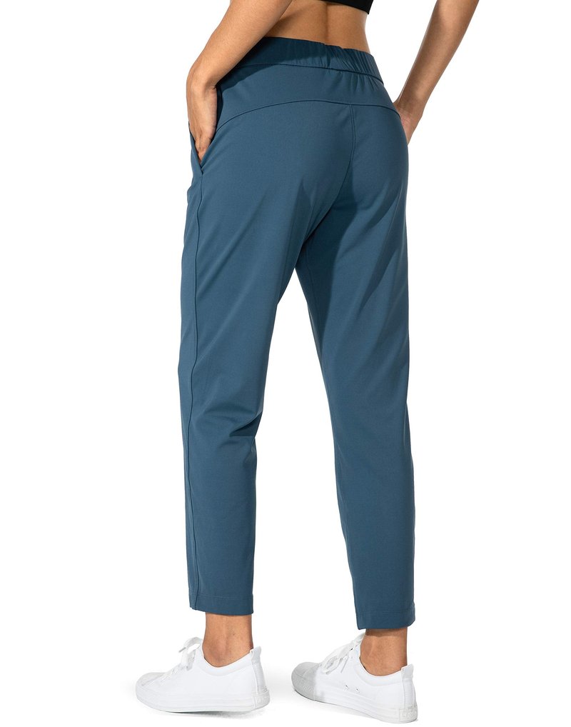 G Gradual Women's Pants with Deep Pockets 7/8 Stretch Sweatpants for Women Athletic, Golf, Lounge, Work (Indigo, Medium)