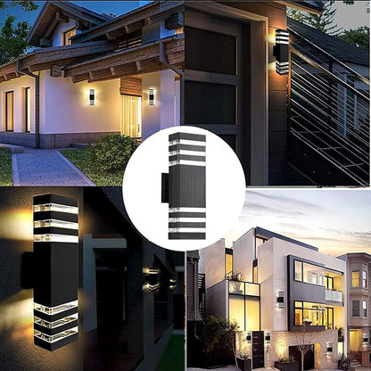 12Pack 15inch Outdoor LED Wall Lights,4000K Day White Outdoor 18W Wall Light Aluminum Body Waterproof IP65 led Porch Light for House Patio Garage Garden. (No Sensor)