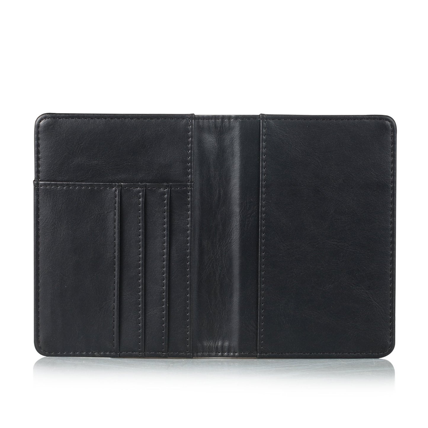 EpicGadget RFID Blocking Premium Leather Passport Holder Travel Wallet Cover Case (Black)