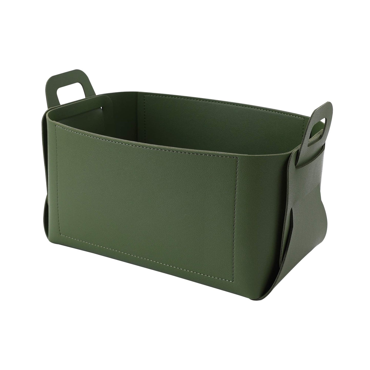 Leather Valet Tray, Jewelry & Catchall Tray, Desktop Storage Organizer, Bedside Caddy for Men - Key Wallet Watch Coin Phone Change, Candy Holder - Convenient for Travel (06 Green 1)